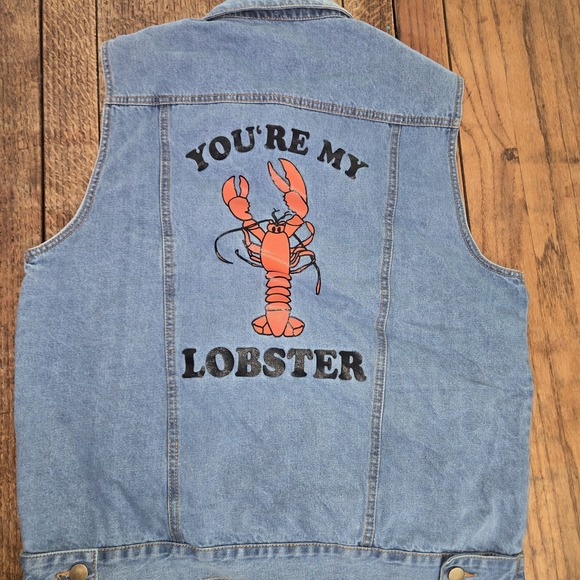 FRIENDS Jackets & Blazers - Vintage Y2k Friends You're My Lobster Denim Vest Show Size Med Aniston Battle